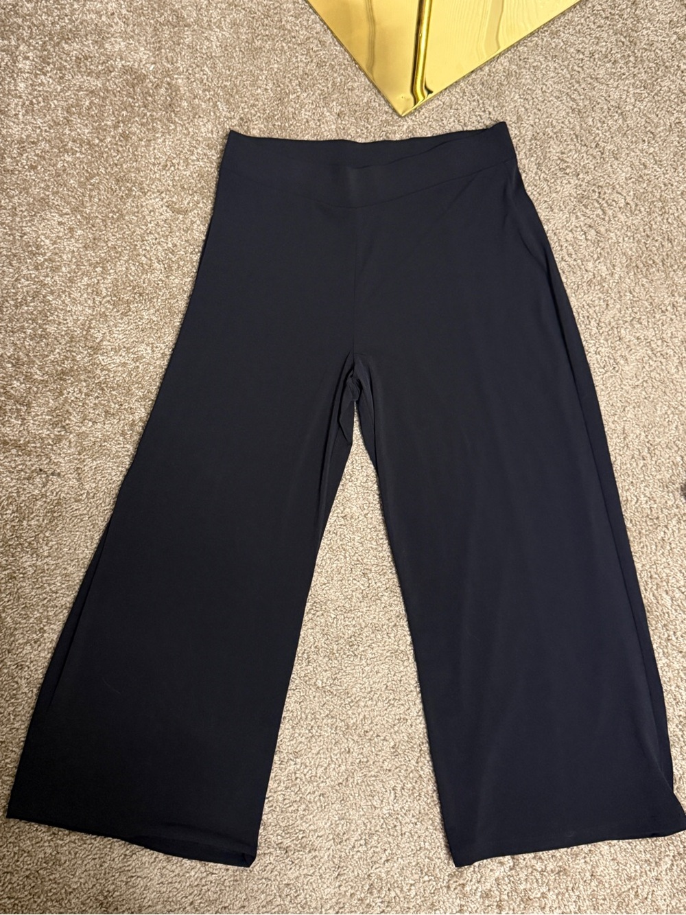 JM Collection Black Wide-Leg Ponte Pants